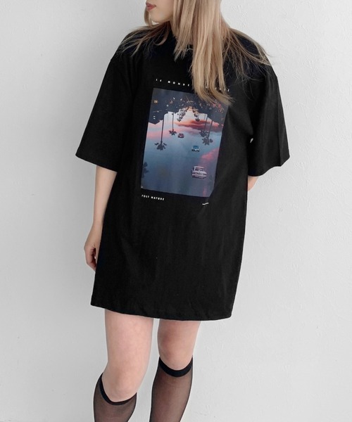 LVEU.(ラブユ.)の「Print over T-shirt / プリントオーバーTシャツ(Tシャツ/カットソー・レディース・ブラック/ホワイト・FREE)」の13枚目の写真