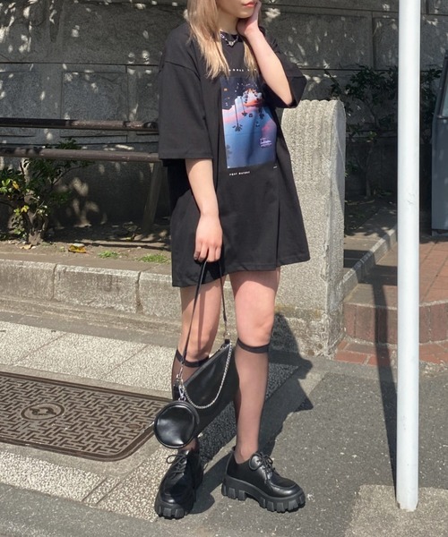LVEU.(ラブユ.)の「Print over T-shirt / プリントオーバーTシャツ(Tシャツ/カットソー・レディース・ブラック/ホワイト・FREE)」の11枚目の写真