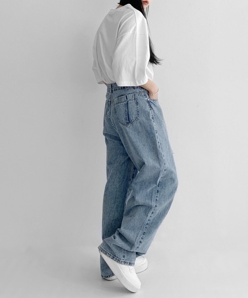 LVEU.(ラブユ.)の「Print over T-shirt / プリントオーバーTシャツ(Tシャツ/カットソー・レディース・ブラック/ホワイト・FREE)」の18枚目の写真