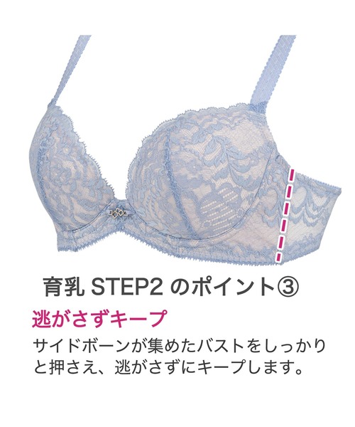 BRADELIS NEWYORK（ブラデリスニューヨーク）の「ブラデリス ナオミステップ2ブラ22S2 育乳補整　補正下着（ブラジャー・レディース・ブラック/オレンジ/ブルー系その他・B70/C70/D70/B75/C65/C75/D65/D75/E65/E70/E75/F65/F70/F75）」の12枚目の写真