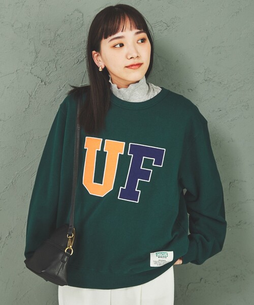 DISCUS（ディスカス）の「DISCUS×UNIVERSITY裏毛スウェットプルオーバー（スウェット・レディース・グレー/ケリーグリーン・M/L）」の12枚目の写真