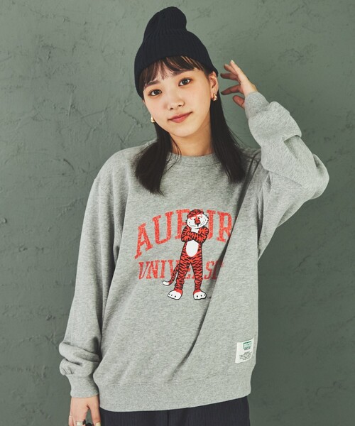 DISCUS（ディスカス）の「DISCUS×UNIVERSITY裏毛スウェットプルオーバー（スウェット・レディース・グレー/ケリーグリーン・M/L）」の9枚目の写真