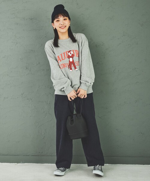 DISCUS（ディスカス）の「DISCUS×UNIVERSITY裏毛スウェットプルオーバー（スウェット・レディース・グレー/ケリーグリーン・M/L）」の15枚目の写真