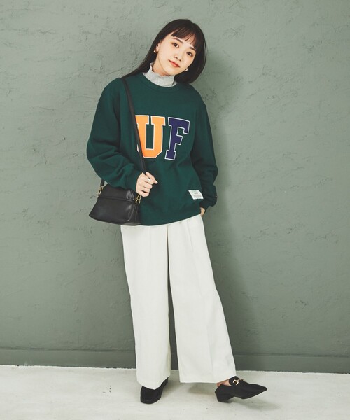 DISCUS（ディスカス）の「DISCUS×UNIVERSITY裏毛スウェットプルオーバー（スウェット・レディース・グレー/ケリーグリーン・M/L）」の13枚目の写真