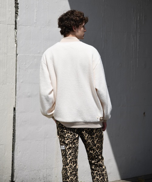 SUPERTHANKS（スーパーサンクス）の「リブモックネックオーバーサイズカットソー ビッグシルエット（ユニセックス）BRUSHED RIB MOCKNECK（ニット/セーター・メンズ・ブルー/ブラック/オフホワイト・S/M/L）」の7枚目の写真