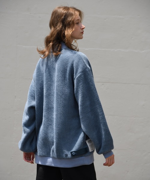 SUPERTHANKS（スーパーサンクス）の「リブモックネックオーバーサイズカットソー ビッグシルエット（ユニセックス）BRUSHED RIB MOCKNECK（ニット/セーター・メンズ・ブルー/ブラック/オフホワイト・S/M/L）」の8枚目の写真