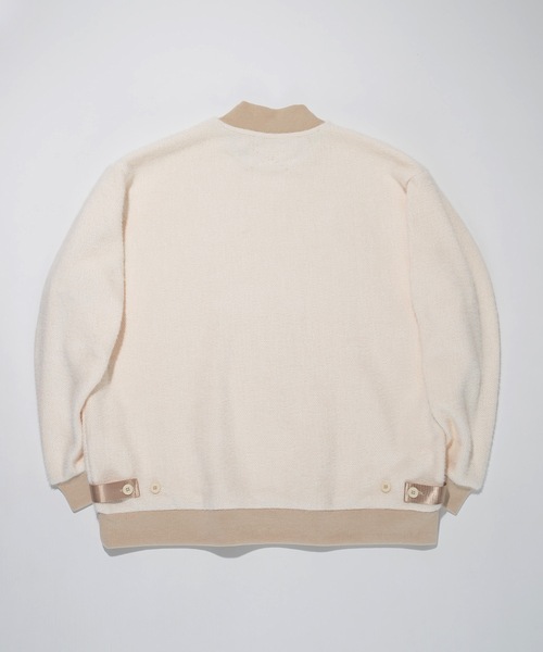 SUPERTHANKS（スーパーサンクス）の「リブモックネックオーバーサイズカットソー ビッグシルエット（ユニセックス）BRUSHED RIB MOCKNECK（ニット/セーター・メンズ・ブルー/ブラック/オフホワイト・S/M/L）」の12枚目の写真