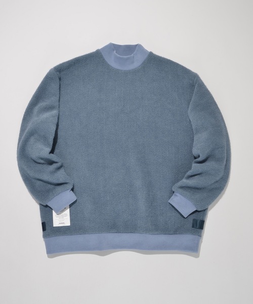SUPERTHANKS（スーパーサンクス）の「リブモックネックオーバーサイズカットソー ビッグシルエット（ユニセックス）BRUSHED RIB MOCKNECK（ニット/セーター・メンズ・ブルー/ブラック/オフホワイト・S/M/L）」の16枚目の写真