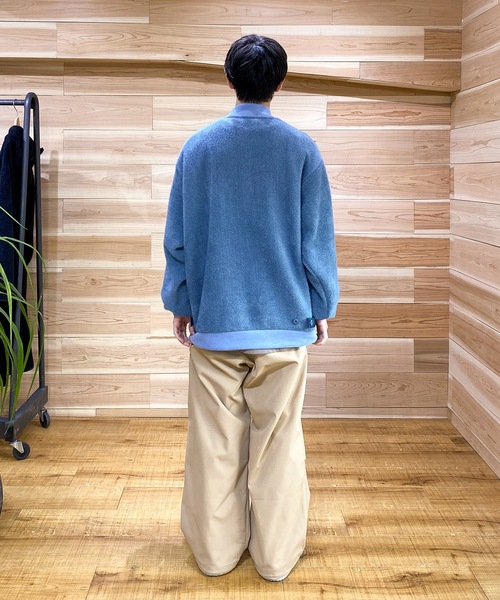 SUPERTHANKS（スーパーサンクス）の「リブモックネックオーバーサイズカットソー ビッグシルエット（ユニセックス）BRUSHED RIB MOCKNECK（ニット/セーター・メンズ・ブルー/ブラック/オフホワイト・S/M/L）」の20枚目の写真