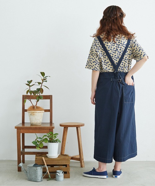 chambre de charme（シャンブルドゥシャーム）の「cdc コットンタイプライター NVW 吊りパンツ（その他パンツ・レディース・ネイビー/グリーン・FREE）」の14枚目の写真