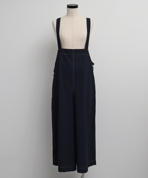 chambre de charme（シャンブルドゥシャーム）の「cdc コットンタイプライター NVW 吊りパンツ（その他パンツ・レディース・ネイビー/グリーン・FREE）」の18枚目の写真