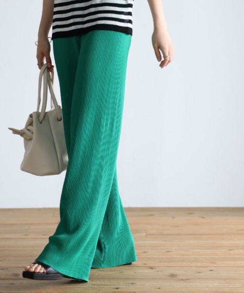 sakishimatokyo（サキシマトーキョー）の「セルフカットカラーパンツ【動画あり】（スウェットパンツ・レディース・グリーン/グレイッシュベージュ/ピンク/ブラック/ブラウン/パープル/ダークオレンジ/カーキ/ブルー/ブラック系その他/ブラウン系その他・FREE）」の7枚目の写真