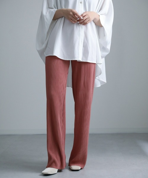 sakishimatokyo（サキシマトーキョー）の「セルフカットカラーパンツ【動画あり】（スウェットパンツ・レディース・グリーン/グレイッシュベージュ/ピンク/ブラック/ブラウン/パープル/ダークオレンジ/カーキ/ブルー/ブラック系その他/ブラウン系その他・FREE）」の14枚目の写真