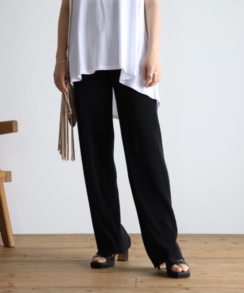 sakishimatokyo（サキシマトーキョー）の「セルフカットカラーパンツ【動画あり】（スウェットパンツ・レディース・グリーン/グレイッシュベージュ/ピンク/ブラック/ブラウン/パープル/ダークオレンジ/カーキ/ブルー/ブラック系その他/ブラウン系その他・FREE）」の17枚目の写真