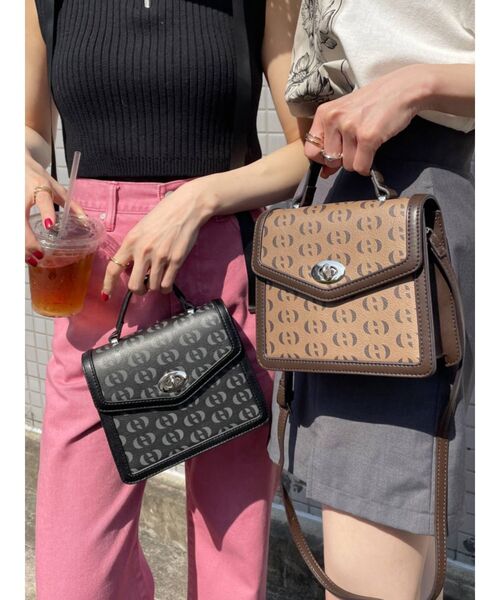 EMODA(エモダ)の「モノグラムハンドルバッグ(ハンドバッグ・レディース・その他/その他1/イエロー/ブラック・FREE)」の5枚目の写真