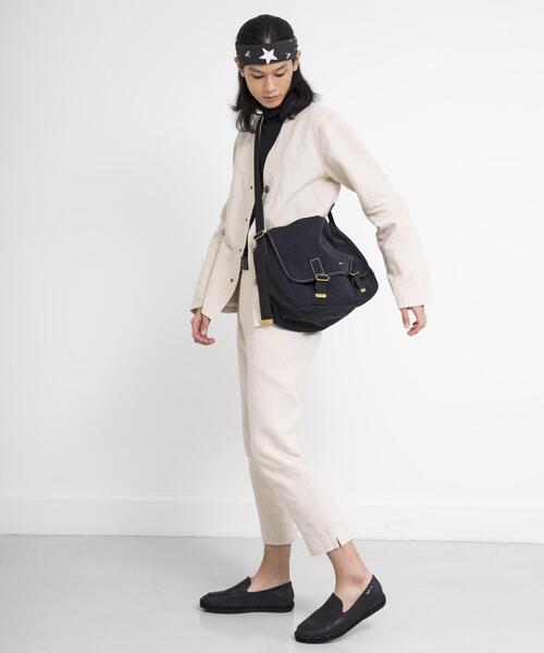 agnes b.（アニエスベー）の「UU08 VESTE リネンジャケット（ノーカラージャケット・メンズ・ベージュ・48/44）」の4枚目の写真