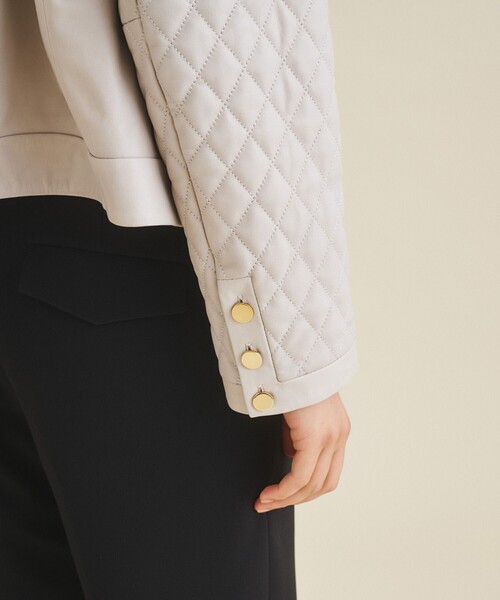 セール】ツイードポケットレザージャケット（ライダースジャケット