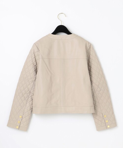 GRACE CLASS ツイードポケットレザージャケット グレースコンチネンタル セール】ツイードポケットレザージャケット（ライダースジャケット