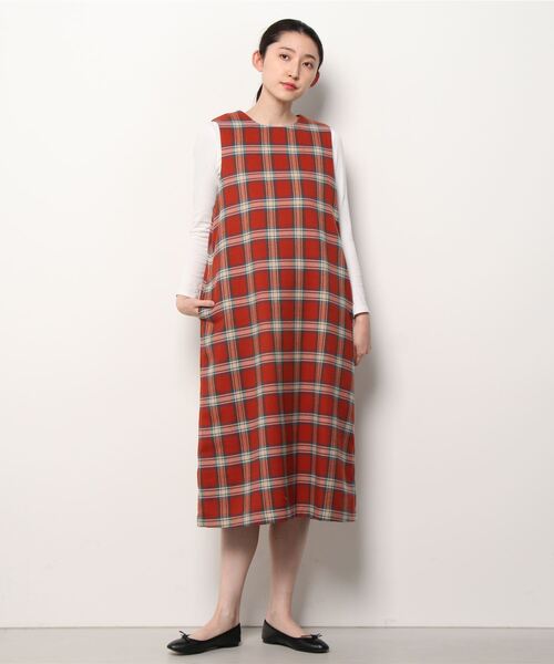 BEAMS BOY(ビームスボーイ)の「ノースリーブワンピース(ワンピース・レディース・オレンジ・ONE SIZE)」の1枚目の写真