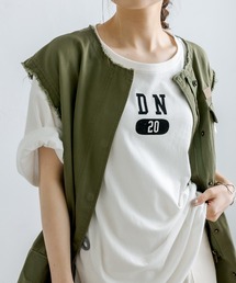 PUAL CE CIN | 【Du noir】フロッキープリントTシャツ(Tシャツ/カットソー)