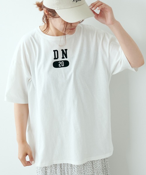 PUAL CE CIN（ピュアルセシン）の「【Du noir】フロッキープリントTシャツ（Tシャツ/カットソー・レディース・ホワイト/ブラック/グレー・FREE）」の6枚目の写真