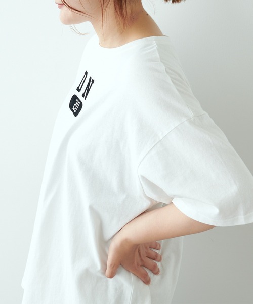 PUAL CE CIN（ピュアルセシン）の「【Du noir】フロッキープリントTシャツ（Tシャツ/カットソー・レディース・ホワイト/ブラック/グレー・FREE）」の7枚目の写真