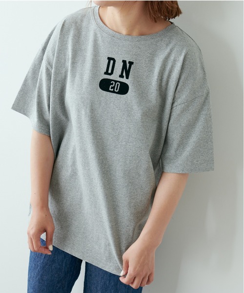 PUAL CE CIN（ピュアルセシン）の「【Du noir】フロッキープリントTシャツ（Tシャツ/カットソー・レディース・ホワイト/ブラック/グレー・FREE）」の10枚目の写真