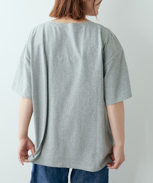 PUAL CE CIN（ピュアルセシン）の「【Du noir】フロッキープリントTシャツ（Tシャツ/カットソー・レディース・ホワイト/ブラック/グレー・FREE）」の11枚目の写真