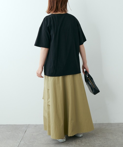 PUAL CE CIN（ピュアルセシン）の「【Du noir】フロッキープリントTシャツ（Tシャツ/カットソー・レディース・ホワイト/ブラック/グレー・FREE）」の22枚目の写真