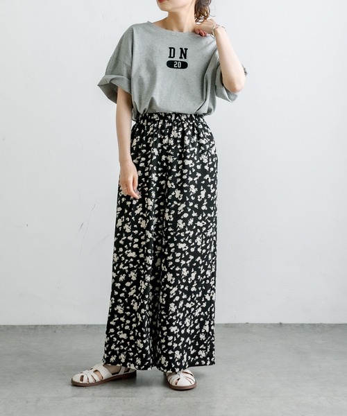 PUAL CE CIN（ピュアルセシン）の「【Du noir】フロッキープリントTシャツ（Tシャツ/カットソー・レディース・ホワイト/ブラック/グレー・FREE）」の15枚目の写真