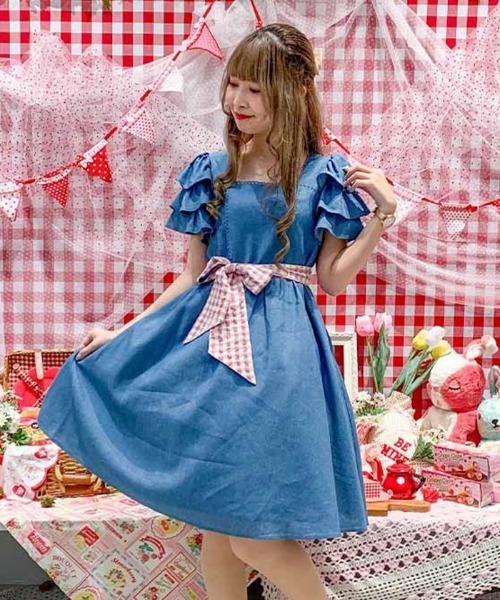 axes femme（アクシーズファム）の「ベアズベーカリー刺繍ワンピ