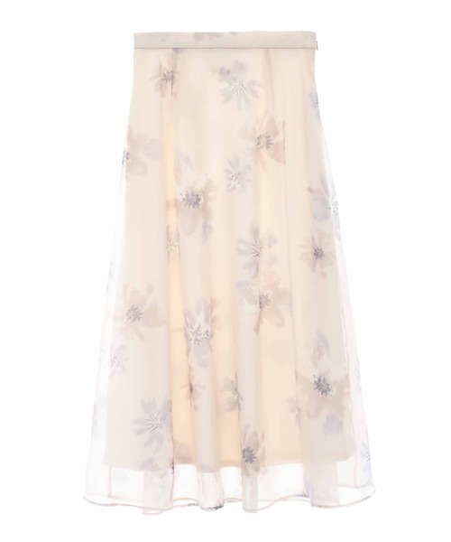 31 Sons de mode（トランテアン　ソン　ドゥ　モード）の「水彩花柄フレアスカート（スカート・レディース・グレー/クリーム/ブラウン・36/38）」の18枚目の写真
