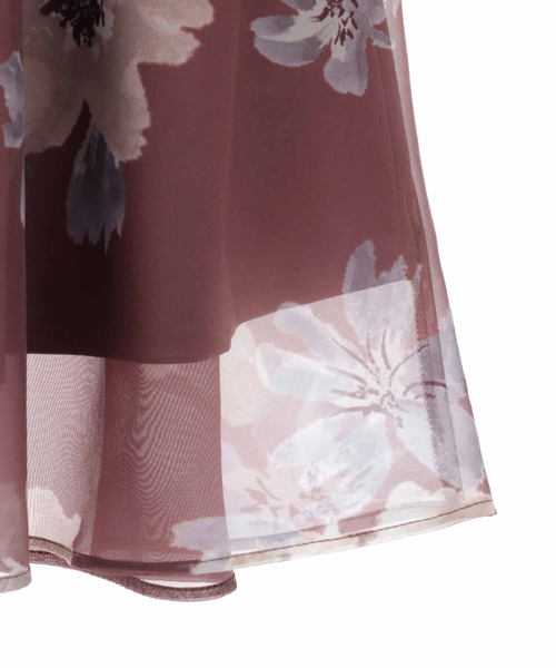 31 Sons de mode（トランテアン　ソン　ドゥ　モード）の「水彩花柄フレアスカート（スカート・レディース・グレー/クリーム/ブラウン・36/38）」の16枚目の写真