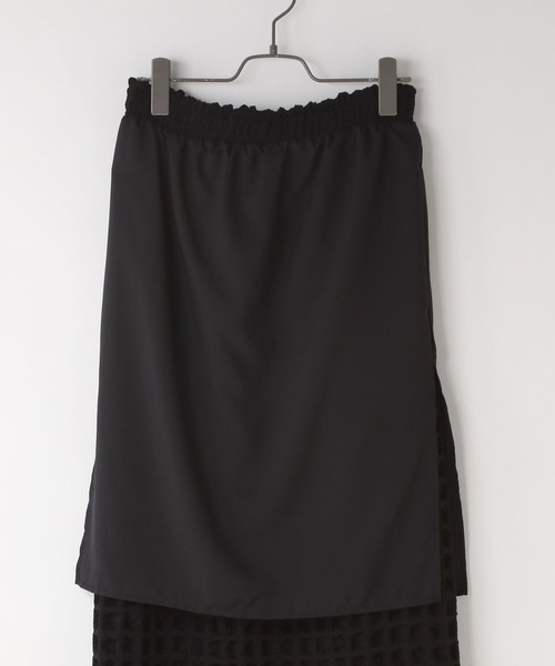 yuw（ユウ）の「フクレジャガードタイトスカート　349510（スカート・レディース・アイボリー/ブラック/ピンク/パープル/ブラック系その他・FREE）」の10枚目の写真