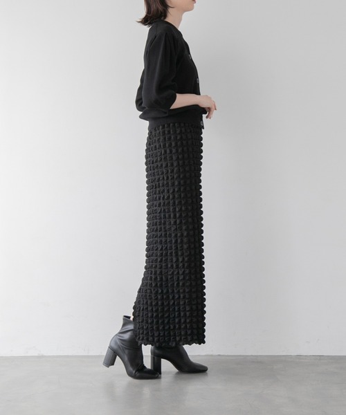 yuw（ユウ）の「フクレジャガードタイトスカート　349510（スカート・レディース・アイボリー/ブラック/ピンク/パープル/ブラック系その他・FREE）」の22枚目の写真