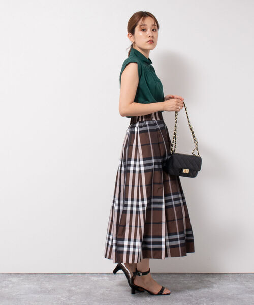 NOLLEY’S(ノーリーズ)の「【追加予約】タフタチェックスカート(スカート・レディース・グレー系その他/ブラウン系その他/パープル系その他2/ブルー系その他7・38/36)」の14枚目の写真