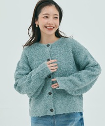 ブークレニットクルーネックカーディガン