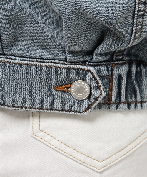 WEGO(ウィゴー)の「WEGO/フード付Gジャン(デニムジャケット・レディース・インディゴブルー・MEDIUM)」の9枚目の写真