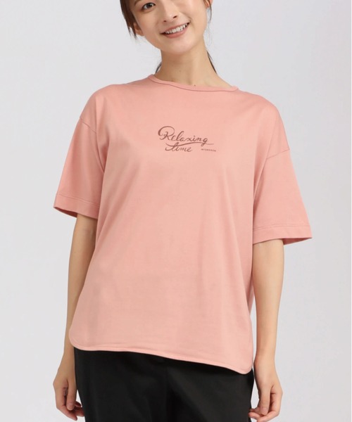 McGREGOR(マックレガー)の「シャツテールチュニックTシャツ(Tシャツ/カットソー・レディース・ホワイト/スモークピンク/サンドベージュ/チャコール・L/M)」の2枚目の写真