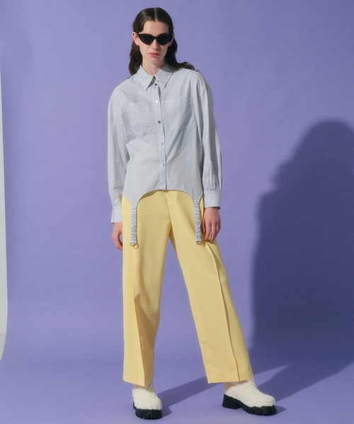 MAISON SPECIAL（メゾンスペシャル）の「Color Wide tapered Pants/カラーワイドテーパードパンツ【MAISON SPECIAL/メゾンスペシャル】（その他パンツ・レディース・ブラック/グリーン/ブルー/パープル/イエロー・36/38）」の21枚目の写真