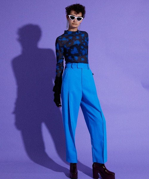 MAISON SPECIAL（メゾンスペシャル）の「Color Wide tapered Pants/カラーワイドテーパードパンツ【MAISON SPECIAL/メゾンスペシャル】（その他パンツ・レディース・ブラック/グリーン/ブルー/パープル/イエロー・36/38）」の11枚目の写真