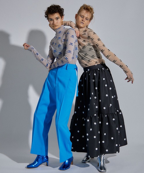 MAISON SPECIAL（メゾンスペシャル）の「Color Wide tapered Pants/カラーワイドテーパードパンツ【MAISON SPECIAL/メゾンスペシャル】（その他パンツ・レディース・ブラック/グリーン/ブルー/パープル/イエロー・36/38）」の12枚目の写真