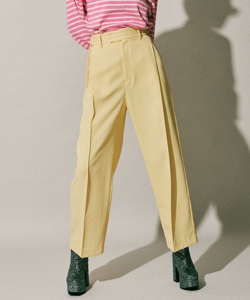 MAISON SPECIAL（メゾンスペシャル）の「Color Wide tapered Pants/カラーワイドテーパードパンツ【MAISON SPECIAL/メゾンスペシャル】（その他パンツ・レディース・ブラック/グリーン/ブルー/パープル/イエロー・36/38）」の13枚目の写真