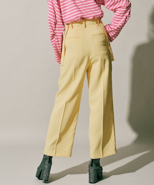 MAISON SPECIAL（メゾンスペシャル）の「Color Wide tapered Pants/カラーワイドテーパードパンツ【MAISON SPECIAL/メゾンスペシャル】（その他パンツ・レディース・ブラック/グリーン/ブルー/パープル/イエロー・36/38）」の14枚目の写真