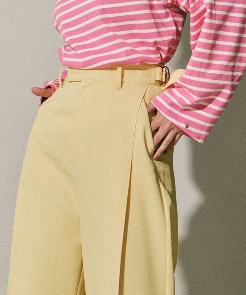 MAISON SPECIAL（メゾンスペシャル）の「Color Wide tapered Pants/カラーワイドテーパードパンツ【MAISON SPECIAL/メゾンスペシャル】（その他パンツ・レディース・ブラック/グリーン/ブルー/パープル/イエロー・36/38）」の16枚目の写真