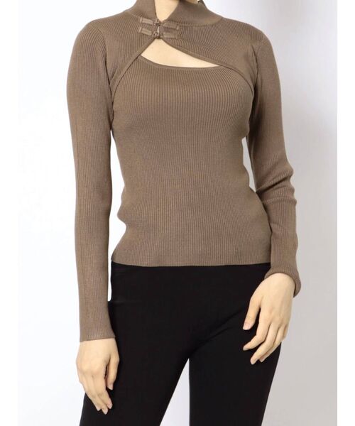 MURUA（ムルーア）の「チャイナタイトニット（ニット/セーター・レディース・ブラック/グレー/ブルー/モカ・FREE）」の17枚目の写真