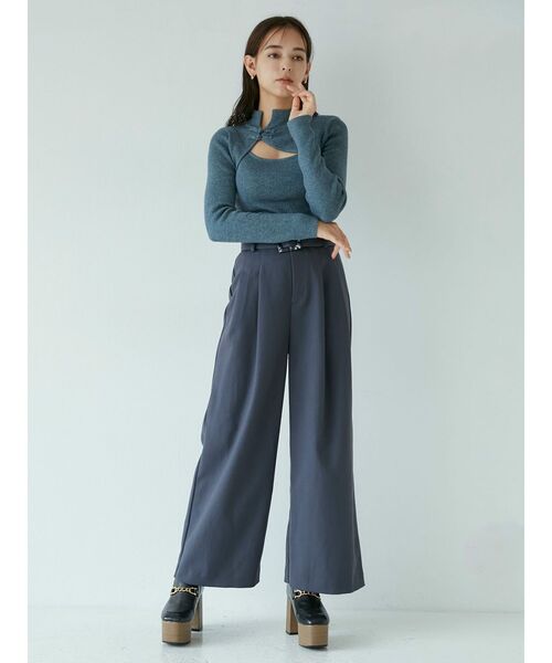 MURUA（ムルーア）の「チャイナタイトニット（ニット/セーター・レディース・ブラック/グレー/ブルー/モカ・FREE）」の21枚目の写真