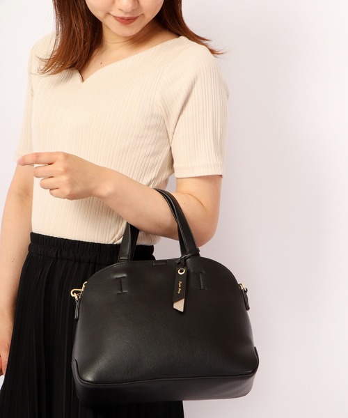 Legato Largo(レガートラルゴ)の「Legato Largo 軽量フェイクレザー2WAYショルダーバッグ(ショルダーバッグ・レディース・ブラック/アイボリー/グレイッシュベージュ/ブルーグレー・FREE)」の14枚目の写真