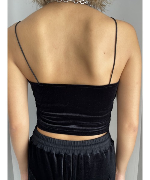 EGOIST（エゴイスト）の「ラメ刺繍ベロアビスチェ（キャミソール