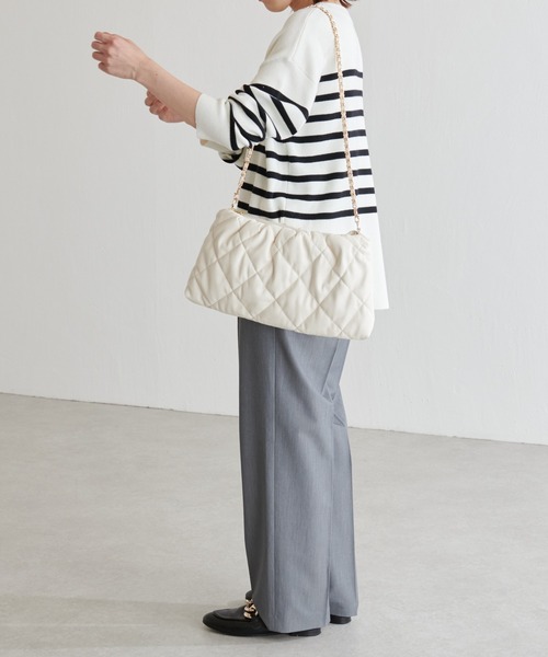 PAPILLONNER（パピヨネ）の「2WAY/ショルダー/キルティングクラッチバッグ/PAPILLONNER/パピヨネ（クラッチバッグ・レディース・アイボリー/ミント・FREE）」の9枚目の写真